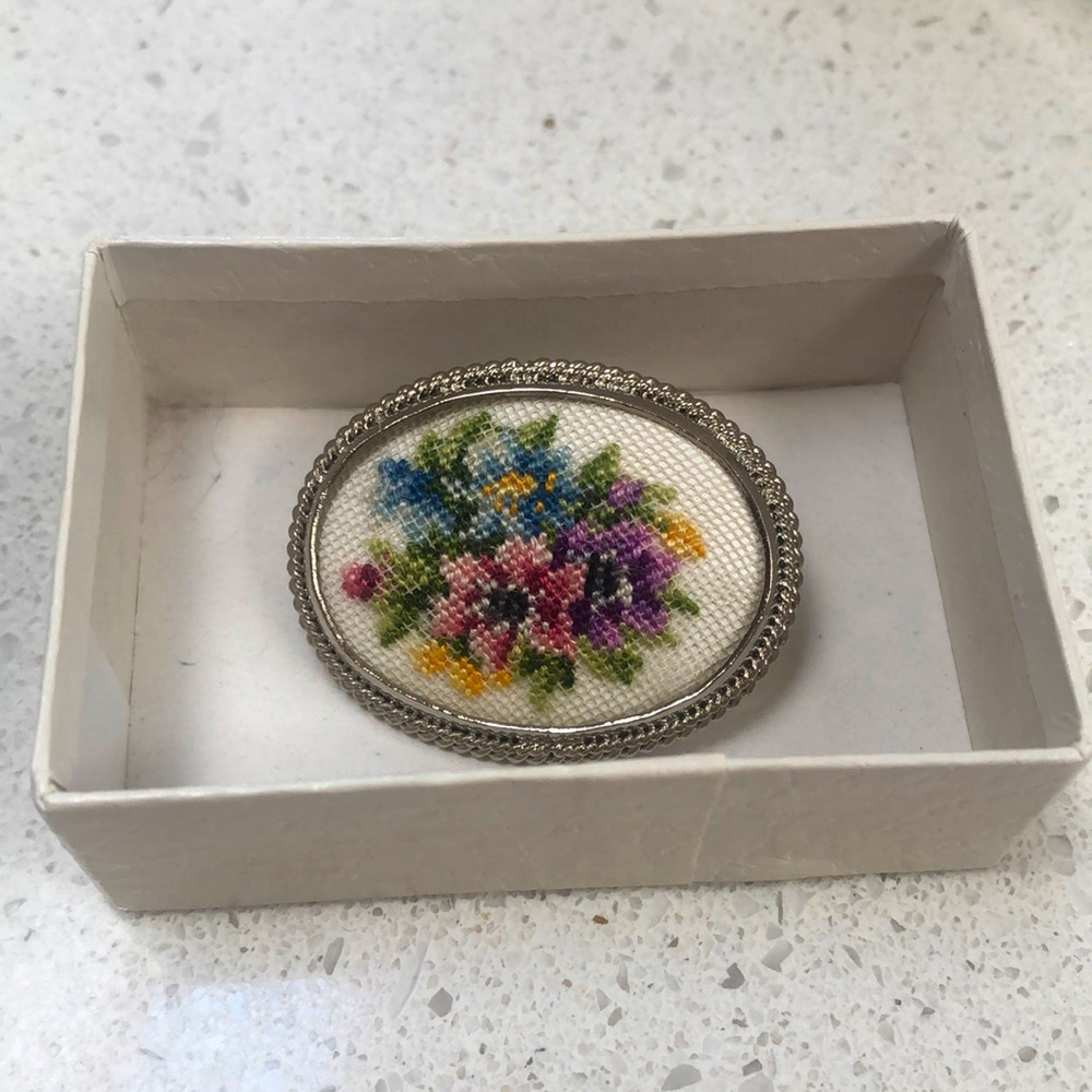 Maria Stransky PetitPoint broach from Vienna’s Hofburg Palace